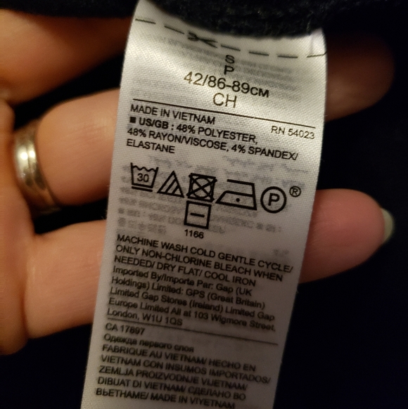 Banana Republic Navy Blue Waterfall Open Front Cardigan, Size S - Picture 3 of 4